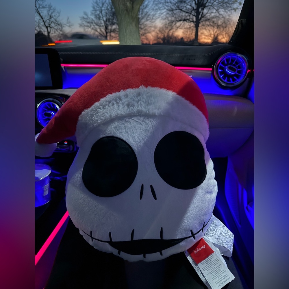 Disney Nightmare Before Christmas Jack Skellington Santa Plush Pillow 14”